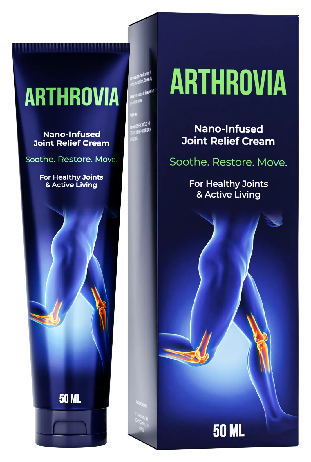 Tubo e confezione di Arthrovia crema da 50 ml per uso esterno